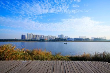 Şehir mimari manzarası Kuzey Çin