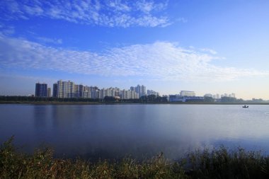 Şehir mimari manzarası Kuzey Çin