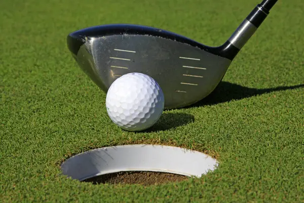 Golf Ball Arm Closeup Photo — Photo