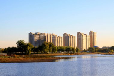 Kuzey Çin 'deki şehir manzarası