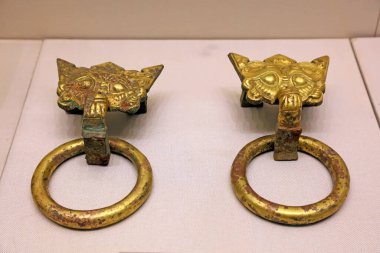 Çin 'deki eski bakır dükkanı.