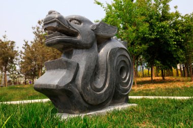 Zodyak 'ın heykeli.