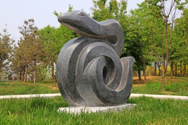 Zodyak 'ın heykeli.