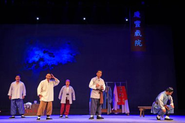 Tangshan City - 6 Mayıs 2016: Çin Pekin Operası görüntüleri, Tangshan City, Hebei Eyaleti, Çin