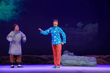 Tangshan City - 6 Mayıs 2016: Çin Pekin Operası görüntüleri, Tangshan City, Hebei Eyaleti, Çin