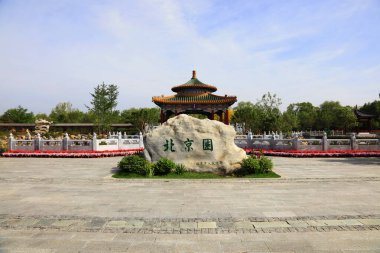 Tangshan City - 15 Mayıs 2016: Çin antik mimarisi, Tangshan City, Hebei, Chin