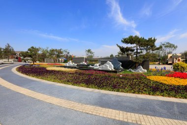 Tangshan, Chin 'deki South Lake Park manzarası.