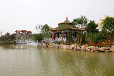 Çin Klasik Bahçesi 'nin mimari manzarası