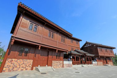 Çin 'de park mimarisi manzarası