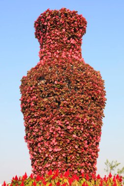 Çiçek şişesi, fotoğrafın yakın plan hali.