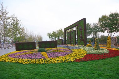 Eşitlikte yeşil bitki heykeli