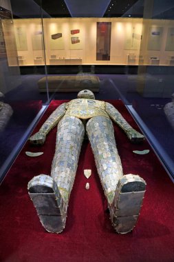 Çin Antik Gömü giysileri fotoğrafa yakın çekim