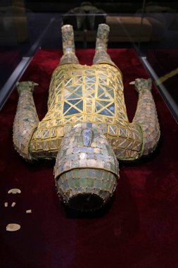 Çin Antik Gömü giysileri fotoğrafa yakın çekim