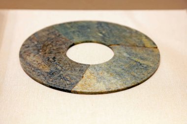 Eski Çin Yeşim maddesi fotoğrafa yakın çekim