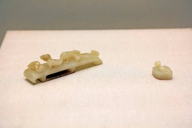 Eski Çin Yeşim maddesi fotoğrafa yakın çekim