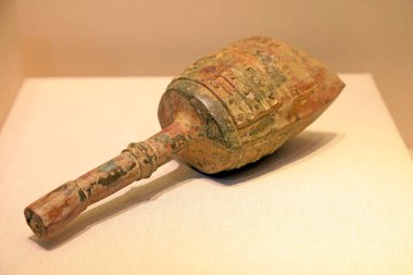 Çin antik bronz kaplama fotoğraf yakın çekim
