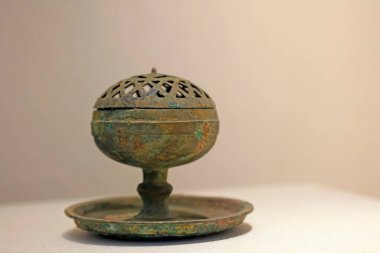 Çin antik bronz kaplama fotoğraf yakın çekim