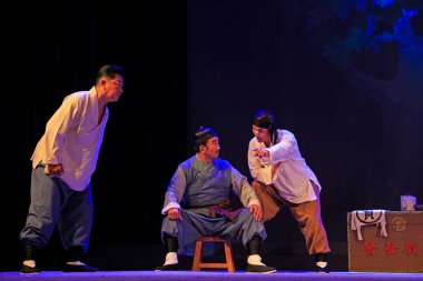 Tangshan City - 6 Mayıs 2016: Çin Pekin Operası görüntüleri, Tangshan City, Hebei Eyaleti, Çin