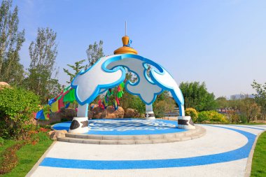 Moğolistan 'daki mimari manzara parktadır.