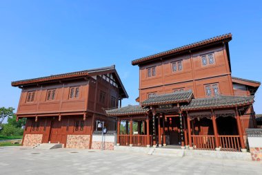 Çin 'de park mimarisi manzarası