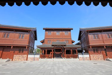 Çin 'de park mimarisi manzarası