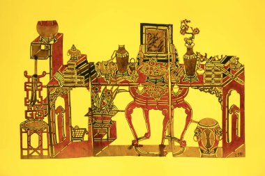 Çin gölge kuklaları.