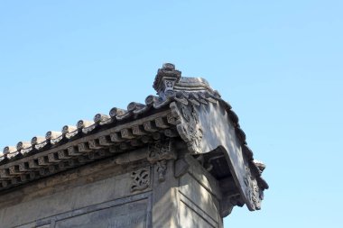 Antik saçaklar mimari manzara, Pekin