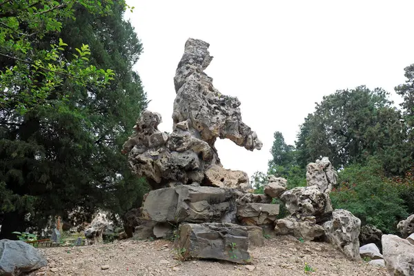 stock image Rockery architectural landscape in the park, Beijing