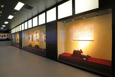 LUANNAN COUNTY, Çin - 17 Eylül 2021: Pekin Opera Müzesi Sergi Salonu, Kuzey Çin