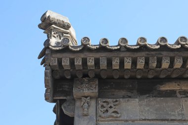 Antik saçaklar mimari manzara, Pekin