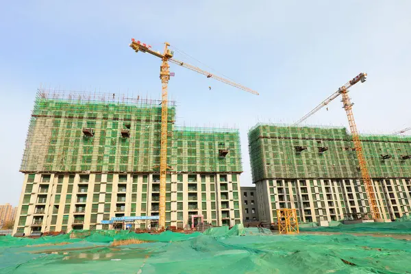 stock image LUANNAN COUNTY, China - November 15, 2021: unfinished construction site, construction site, North China