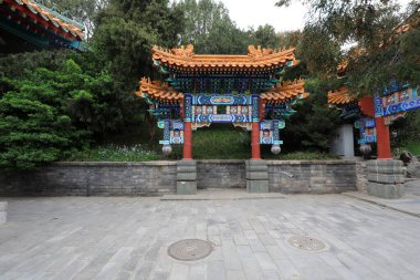 Çin klasik mimari manzarası, Beihai Park, Pekin