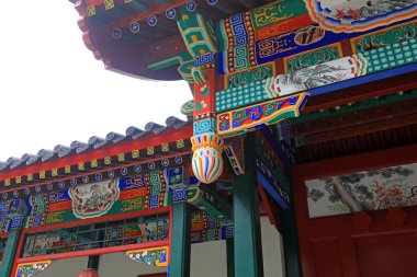 Çin klasik boyalı mimari manzarası