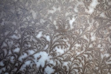 Pattern on cement floor, under low temperature and natural condition clipart