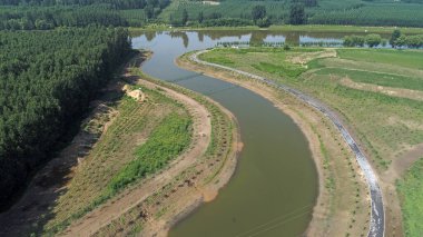 Canal natural scenery, North China clipart