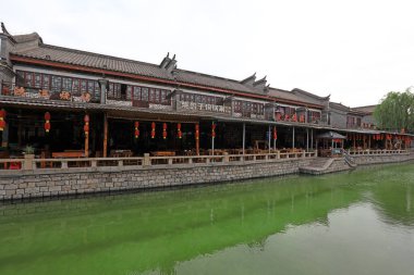 Luanzhou antik şehri, nehrin her iki yakasındaki mimari manzara, Kuzey Çin