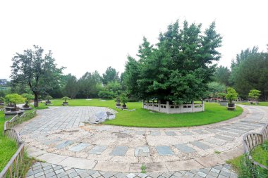 Pekin Botanik Bahçesi 'nde geleneksel Çin Botanik Bahçesi Modelliği