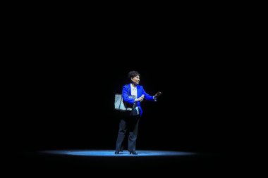 LUANNAN COUNTY, Çin - 25 Eylül 2021: kırsal yaşlılar bakımı temalı modern Pingju 