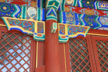 Ahşap pencere kafesi geleneksel Çin tarzında, Pekin