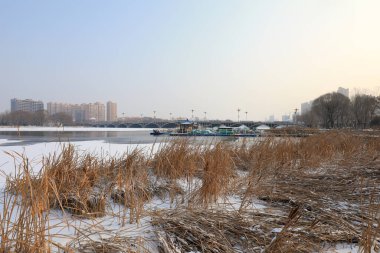 Şehir Parkı kar manzarası, Kuzey Çin