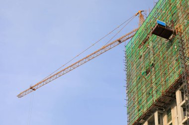 İnşaat alanındaki kule vinci, Kuzey Çin
