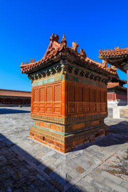 İmparator Qianlong 'un mozolesinin mimari manzarası, Çin' deki Qing Hanedanlığı 'nın Doğu Anıtmezarı.