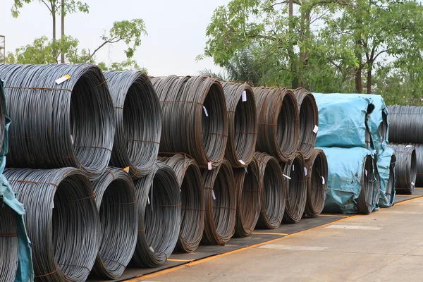 stock image Rolls of steel sheet