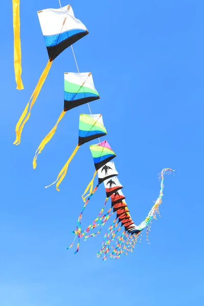 Cha Március Színes Sárkányok Thaiföldi Nemzetközi Kite Fesztiválon 2012 Március — Stock Fotó