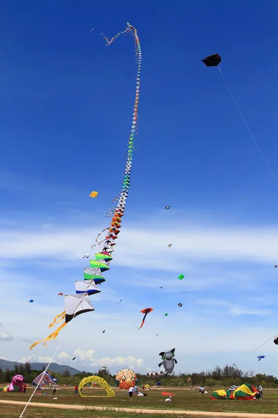 Cha Maart Kleurrijke Vliegers Het 12E Thailand International Kite Festival — Stockfoto