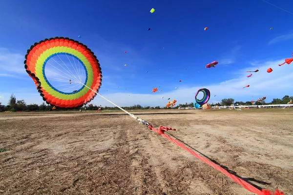 Cha March Colorful Kites 12Th Thailand International Kite Festival March — Stock Photo, Image