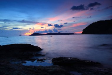 Khao Leam Ya 'daki güzel deniz manzarası - Mu Ko Samet Rayong, Tayland