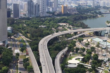 Singapur 'un kuş bakışı görüntüsü