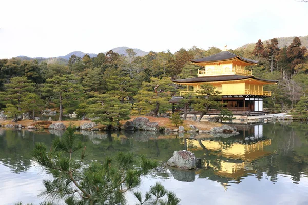 Kinkakuji Temple Pabellón Oro Famoso Lugar Kyoto Japón — Foto de Stock