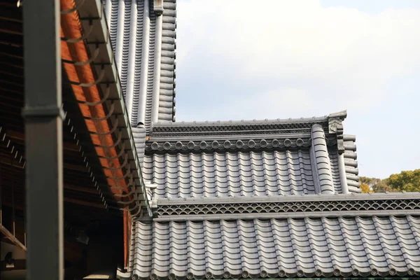 Detalles Arquitectura Del Techo Templo Japonés — Foto de Stock